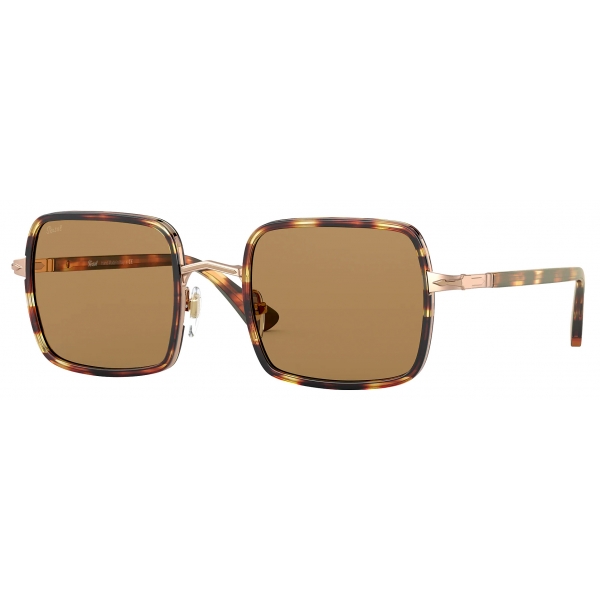 Persol - PO2475S - Giallo Striato Marrone / Marrone - Occhiali da Sole - Persol Eyewear