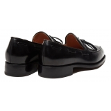 Viola Milano - Milanese Handwelted String Loafer - Black - Handmade in Italy - Luxury Exclusive Collection