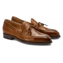 Viola Milano - Milanese Handwelted String Loafer - Natural - Handmade in Italy - Luxury Exclusive Collection