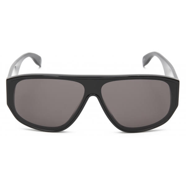 Alexander McQueen - McQueen Graffiti Mask Sunglasses - Black Smoke - Alexander McQueen Eyewear