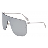 Alexander McQueen - Skull Mask Sunglasses - Grey Silver - Alexander McQueen Eyewear