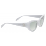 Alexander McQueen - Women's Seal Logo Cat-Eye Sunglasses - Opal Light Blue Green - Alexander McQueen Eyewear
