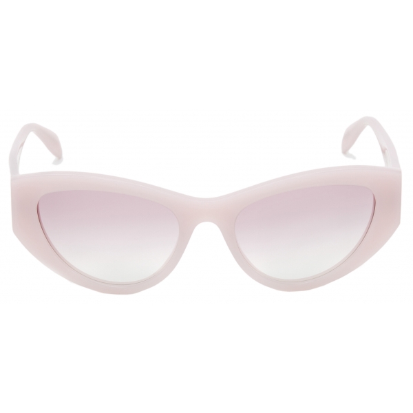 Alexander McQueen - Women's Seal Logo Cat-Eye Sunglasses - Opal Pink - Alexander McQueen Eyewear