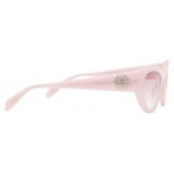 Alexander McQueen - Women's Seal Logo Cat-Eye Sunglasses - Opal Pink - Alexander McQueen Eyewear