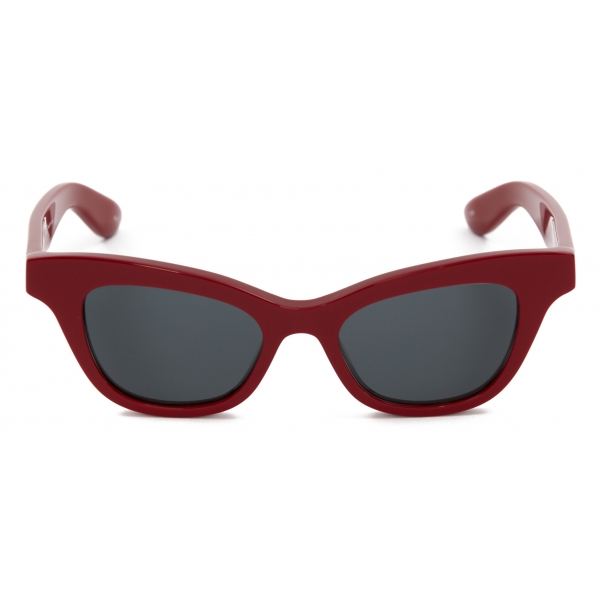 Alexander McQueen - Occhiali da Sole McQueen Angled da Donna - Rosso Grigio Blu - Alexander McQueen Eyewear