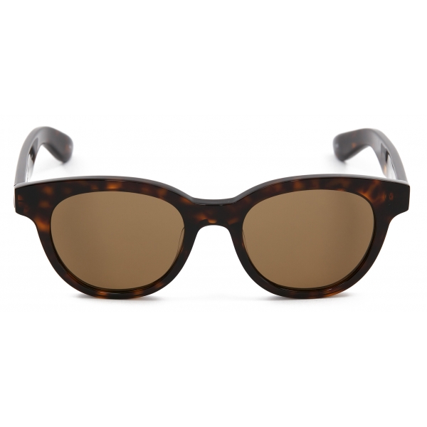 Alexander McQueen - McQueen Angled Pantos Sunglasses - Havana Brown - Alexander McQueen Eyewear