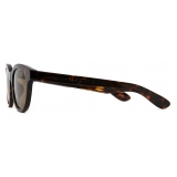 Alexander McQueen - McQueen Angled Pantos Sunglasses - Havana Brown - Alexander McQueen Eyewear