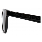 Alexander McQueen - Occhiali da Sole McQueen Angled da Uomo - Nero Fumo - Alexander McQueen Eyewear