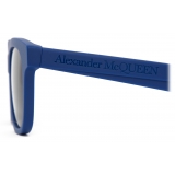 Alexander McQueen - Occhiali da Sole McQueen Angled Squadrati da Uomo - Blu - Alexander McQueen Eyewear