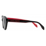 Alexander McQueen - Women's Seal Logo Square Sunglasses - Opal Burgundy Blue - Alexander McQueen Eyewear