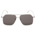 Alexander McQueen - Men's Skull Angle Caravan Sunglasses - Ruthenium Smoke - Alexander McQueen Eyewear