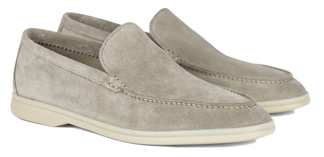 Unlined Capri Suede Loafer - Brown