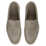 Viola Milano - Unlined Capri Suede Loafer - Natural - Handmade in Italy - Luxury Exclusive Collection