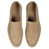 Viola Milano - Unlined Capri Suede Loafer - Beige - Handmade in Italy - Luxury Exclusive Collection