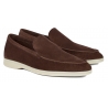 Viola Milano - Mocassino Capri Scamosciato Sfoderato - Marrone - Handmade in Italy - Luxury Exclusive Collection