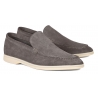 Viola Milano - Mocassino Capri Scamosciato Sfoderato - Grigio - Handmade in Italy - Luxury Exclusive Collection