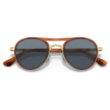 Persol - PO2485S - Terra di Siena / Light Blue - Sunglasses - Persol Eyewear