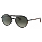 Persol - PO2485S - Nero/Marrone Striato/Grigio / Sfumato Grigio - Occhiali da Sole - Persol Eyewear