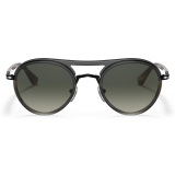 Persol - PO2485S - Nero/Marrone Striato/Grigio / Sfumato Grigio - Occhiali da Sole - Persol Eyewear