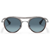 Persol - PO2485S - Grigio Striato Sfumato Marrone Striato / Blu Sfumato - Occhiali da Sole - Persol Eyewear