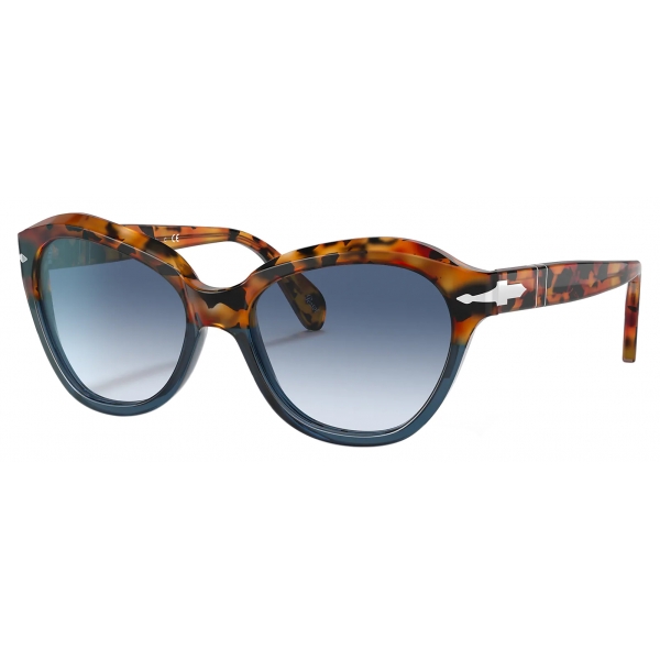 Persol - PO0582S - Brown Tortoise - Opal Blue / Grey Gradient Blue - Sunglasses - Persol Eyewear