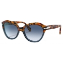 Persol - PO0582S - Marrone Tartarugato - Blu Opale / Blu Sfumato Grigio - Occhiali da Sole - Persol Eyewear