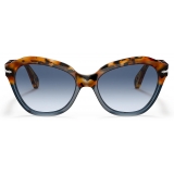 Persol - PO0582S - Marrone Tartarugato - Blu Opale / Blu Sfumato Grigio - Occhiali da Sole - Persol Eyewear