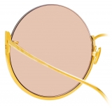 Linda Farrow - Occhiali da Sole Rotondi Olivia in Oro Giallo e Arancione - LFL1006C3SUN - Linda Farrow Eyewear