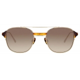 Linda Farrow - Reed Square Sunglasses in Yellow Gold - LFL1042C6SUN - Linda Farrow Eyewear
