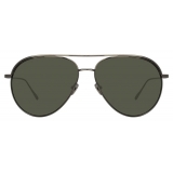 Linda Farrow - Occhiali da Sole Aviator Roberts in Nichel e Grigio - LFL1078C3SUN - Linda Farrow Eyewear