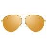 Linda Farrow - Occhiali da Sole Aviator Roberts in Oro Giallo e Oro - LFL1078C1SUN - Linda Farrow Eyewear