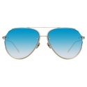 Linda Farrow - Occhiali da Sole Aviator Russo in Oro Chiaro - LFL950C2SUN - Linda Farrow Eyewear