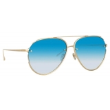 Linda Farrow - Occhiali da Sole Aviator Russo in Oro Chiaro - LFL950C2SUN - Linda Farrow Eyewear