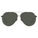 Linda Farrow - Russo Aviator Sunglasses in Nickel - LFL950C5SUN - Linda Farrow Eyewear