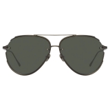 Linda Farrow - Russo Aviator Sunglasses in Nickel - LFL950C5SUN - Linda Farrow Eyewear