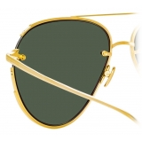 Linda Farrow - Russo Aviator Sunglasses in Yellow Gold - LFL950C1SUN - Linda Farrow Eyewear