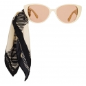 Linda Farrow - Sarandon Cat-Eye Sunglasses in Cream - LFL986C4SUN - Linda Farrow Eyewear