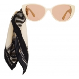 Linda Farrow - Sarandon Cat-Eye Sunglasses in Cream - LFL986C4SUN - Linda Farrow Eyewear