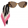Linda Farrow - Sarandon Cat-Eye Sunglasses in Tortoiseshell - LFL986C2SUN - Linda Farrow Eyewear