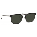 Linda Farrow - Saul D-Frame Sunglasses in Black and Nickel - LFL1113C5SUN - Linda Farrow Eyewear