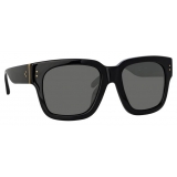 Linda Farrow - Seymour D-Frame Sunglasses in Black - LFL1050C1SUN - Linda Farrow Eyewear