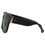 Linda Farrow - Seymour D-Frame Sunglasses in Black - LFL1050C1SUN - Linda Farrow Eyewear
