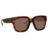 Linda Farrow - Seymour D-Frame Sunglasses in Tortoiseshell - LFL1050C2SUN - Linda Farrow Eyewear
