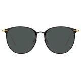 Linda Farrow - Sophia Oval A Sunglasses in Black - LF45AC4SUN - Linda Farrow Eyewear