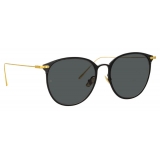 Linda Farrow - Sophia Oval A Sunglasses in Black - LF45AC4SUN - Linda Farrow Eyewear