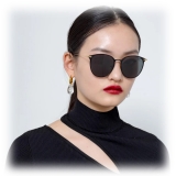 Linda Farrow - Sophia Oval A Sunglasses in Black - LF45AC4SUN - Linda Farrow Eyewear