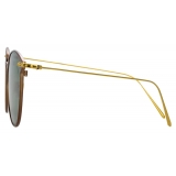 Linda Farrow - Sophia Oval A Sunglasses in Brown - LF45AC5SUN - Linda Farrow Eyewear