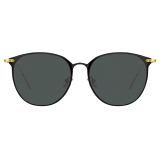 Linda Farrow - Occhiali da Sole Ovale Sophia in Nero - LF45C5SUN - Linda Farrow Eyewear