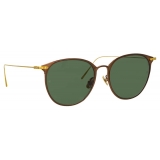 Linda Farrow - Sophia Oval Sunglasses in Brown - LF45C5SUN - Linda Farrow Eyewear