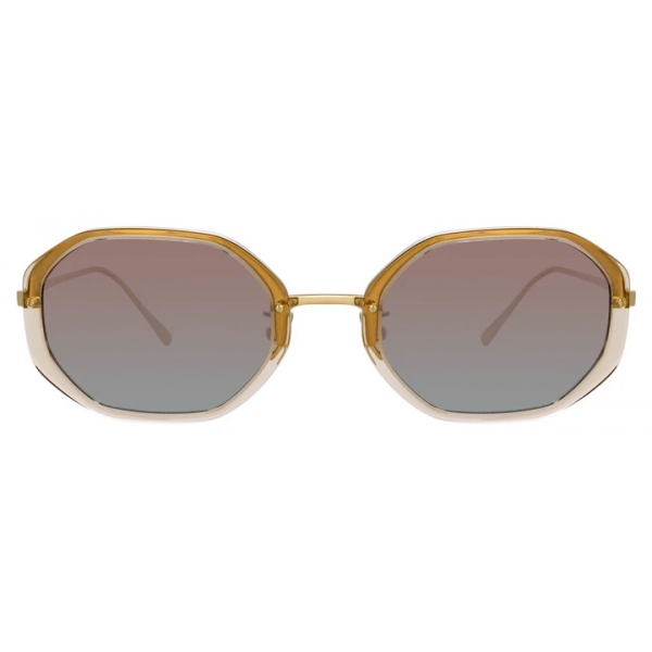 Linda Farrow - Tyler Angular Sunglasses in Ash - LFL1084C3SUN - Linda Farrow Eyewear